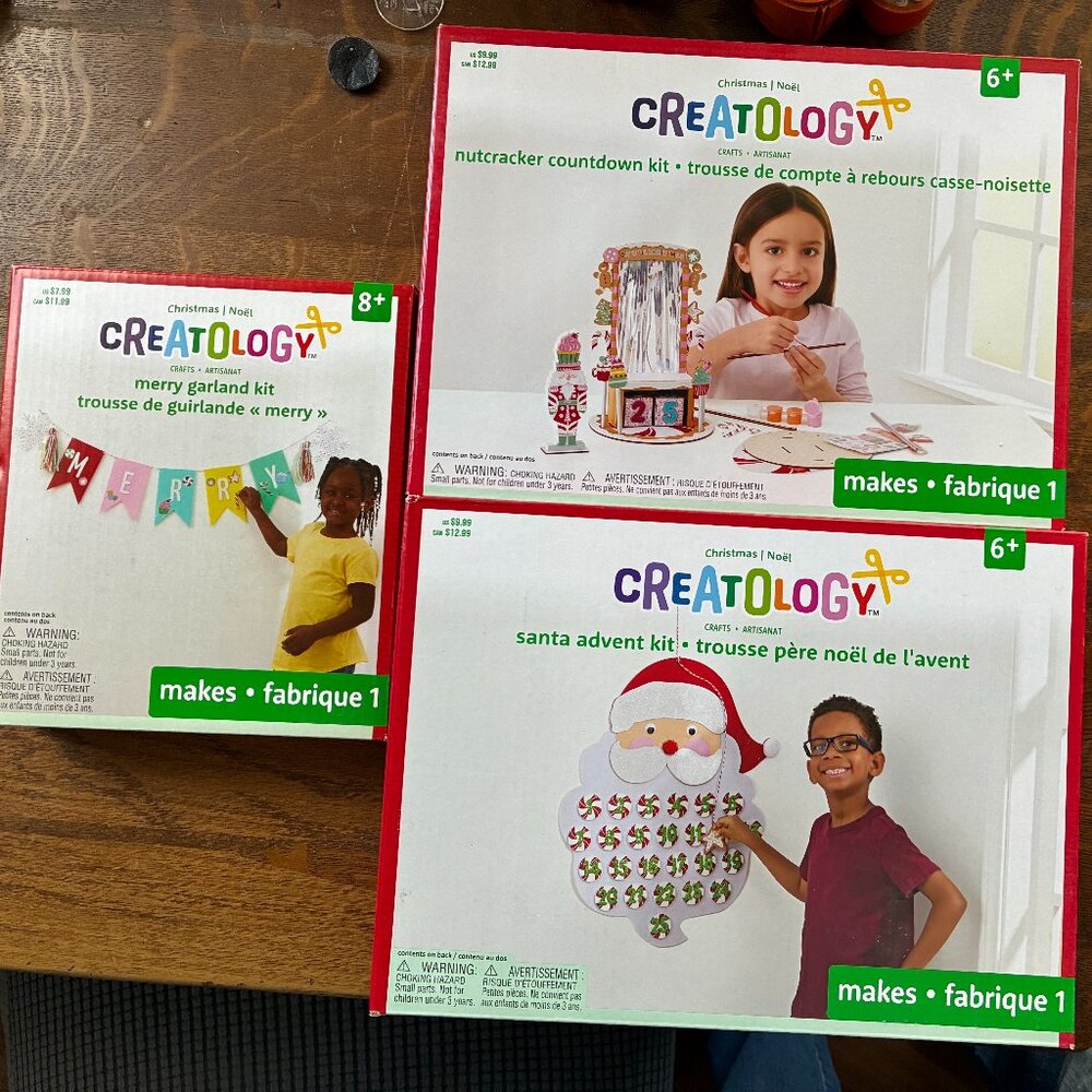 Creatology Christmas Craft Kits Set. Three kits.